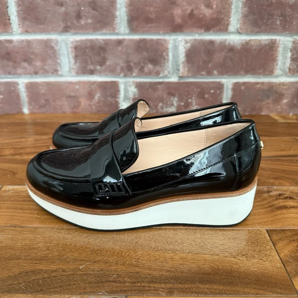 Kate Spade Patent Leather‎ Platform Shoes Women's Size 6.5 Black Designer